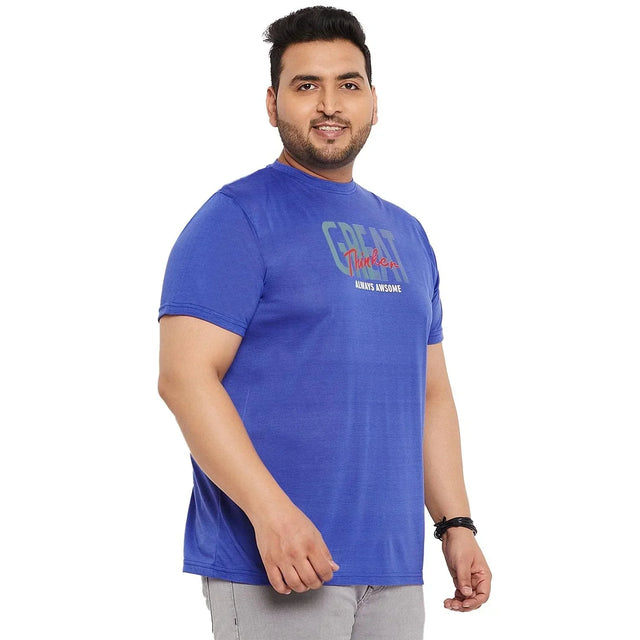 Men Plus Size Brazen Printed Round Neck Tshirt - bigbanana