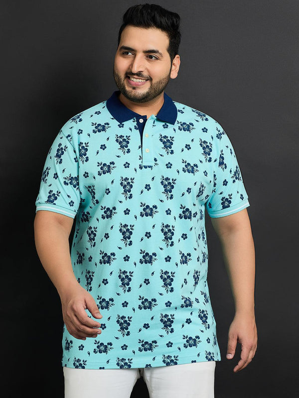 Men Plus Size Bruchsal Printed Polo Tshirt
