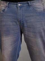 Men Plus Size Brunon Washed Jeans - bigbanana