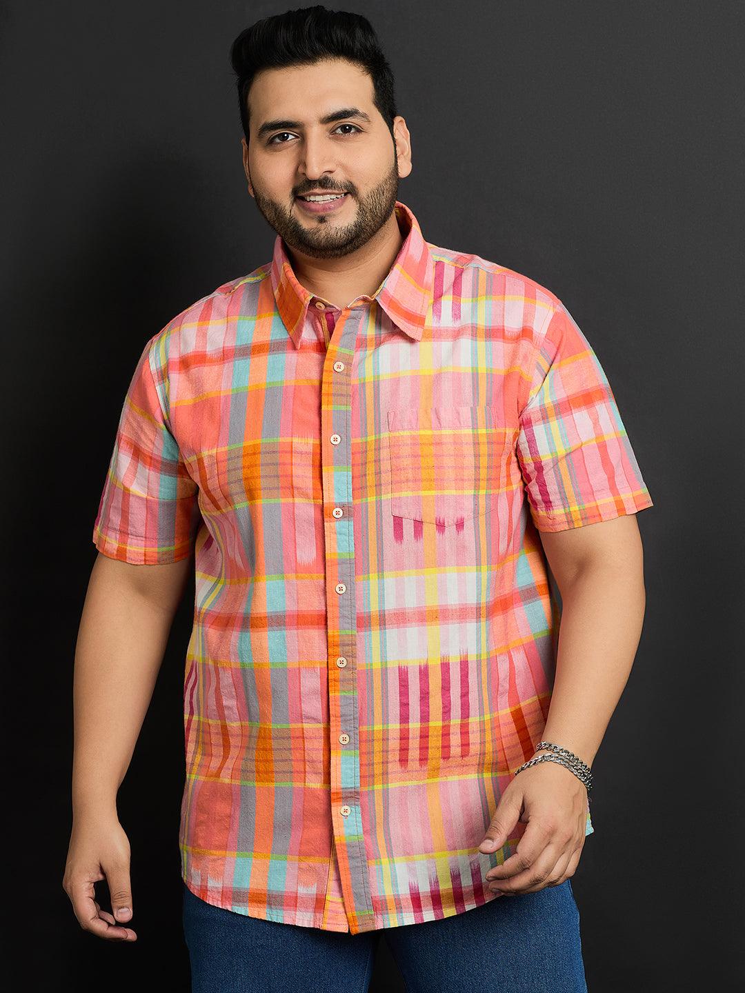 Men Plus Size Bugbank Check Shirt - bigbanana