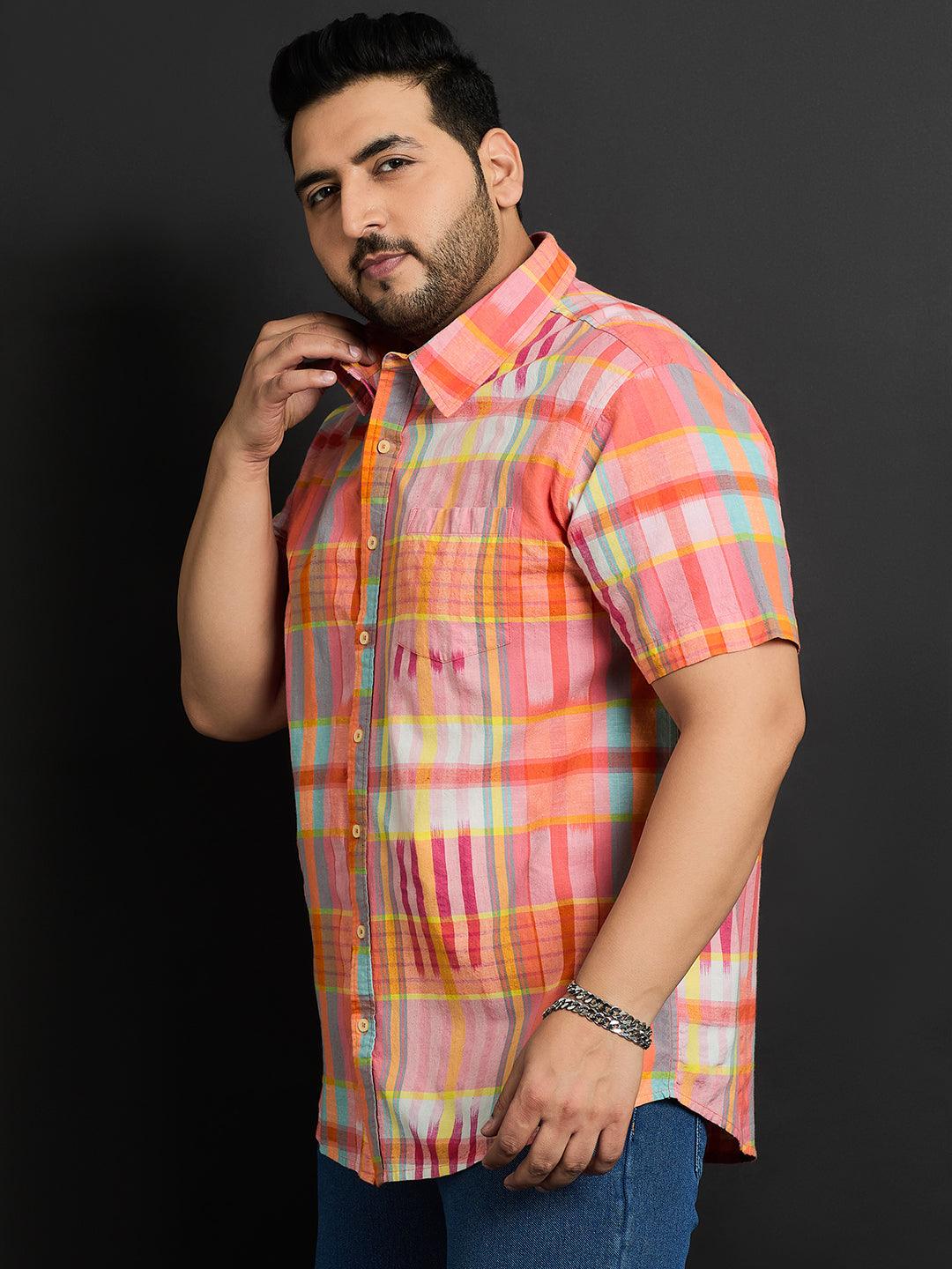 Men Plus Size Bugbank Check Shirt - bigbanana