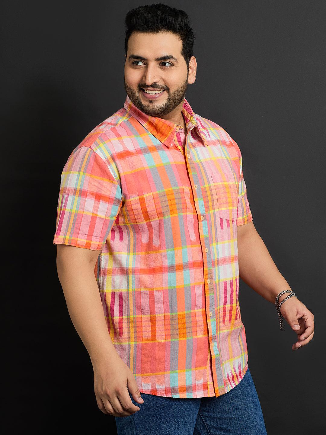 Men Plus Size Bugbank Check Shirt - bigbanana