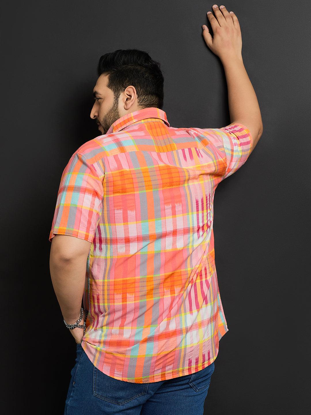 Men Plus Size Bugbank Check Shirt - bigbanana