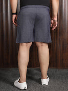 Men Plus Size Bumble-Navy-10 Self Design Shorts - bigbanana