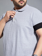 Men Plus Size Cary-10 Colorblock Polo Tshirt - bigbanana