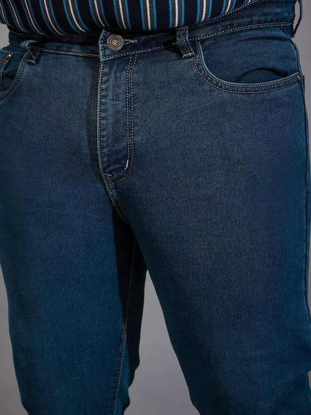 Men Plus Size Cambro Solid Jeans - bigbanana