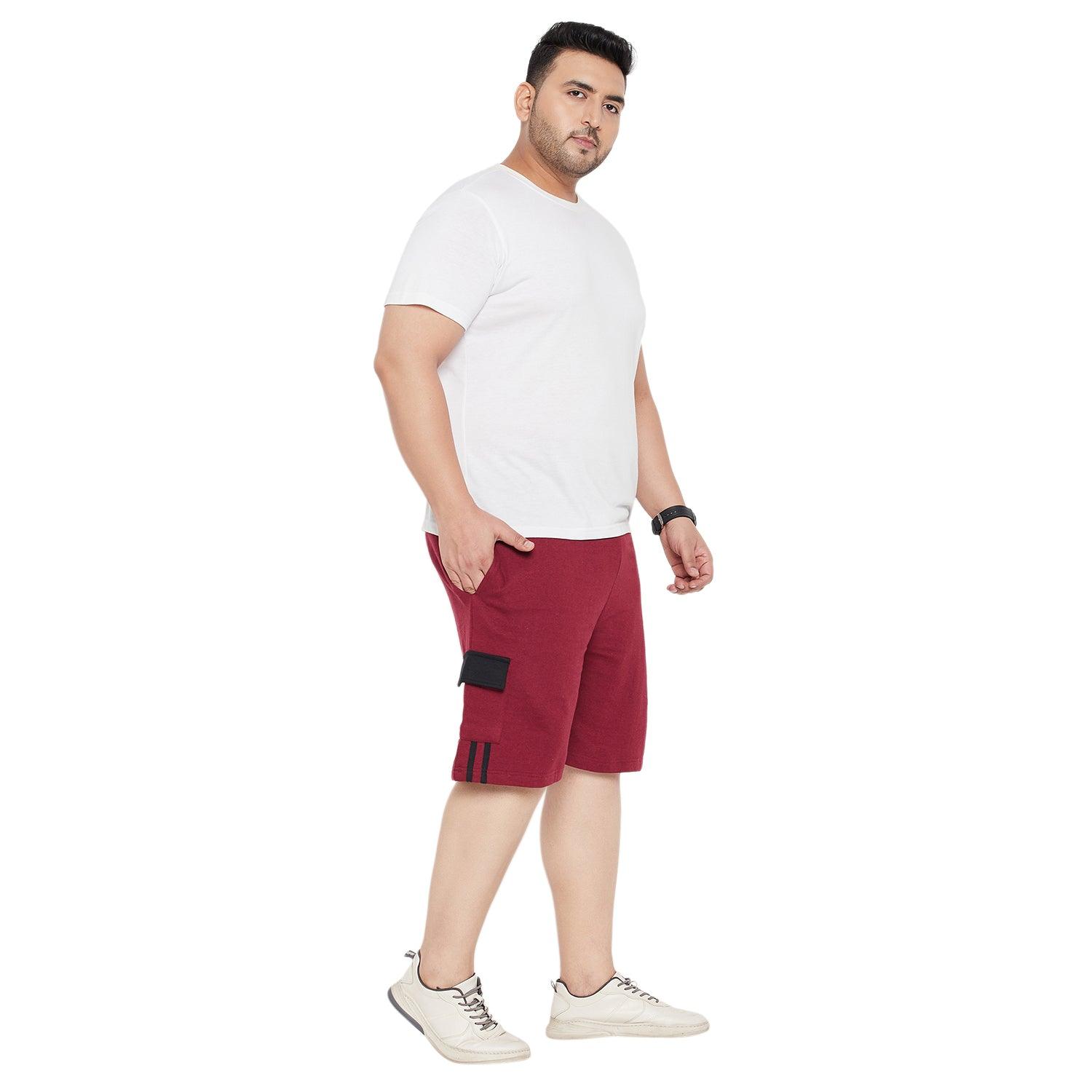 Men Plus Size Carens Solid Shorts - bigbanana