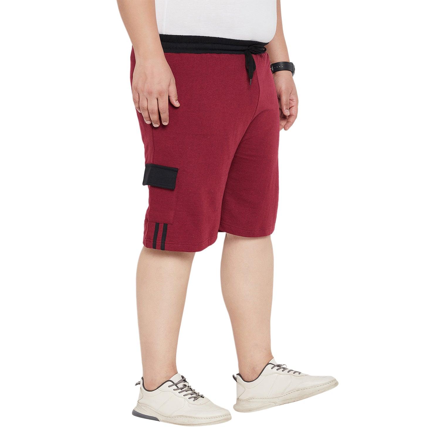 Men Plus Size Carens Solid Shorts - bigbanana