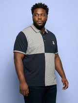 Men Plus Size Cassa Colorblock Polo Tshirt