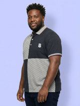 Men Plus Size Cassa Colorblock Polo Tshirt