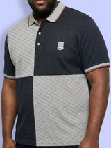 Men Plus Size Cassa Colorblock Polo Tshirt