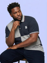 Men Plus Size Cassa Colorblock Polo Tshirt