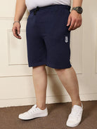 Men Plus Size Chang Self Design Shorts - bigbanana