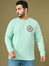 Men Plus Size Charge Solid Henley Tshirt