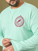 Men Plus Size Charge Solid Henley Tshirt