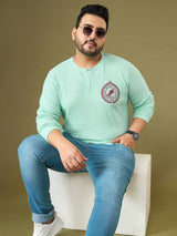 Men Plus Size Charge Solid Henley Tshirt