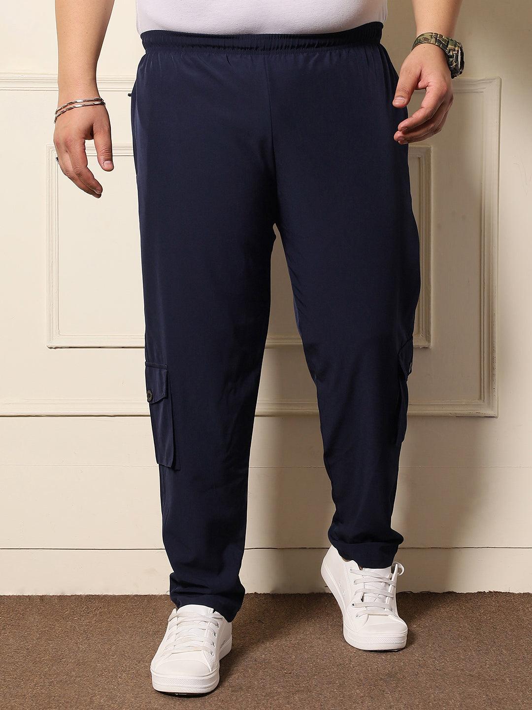 Men Plus Size Chicago Solid Trackpant - bigbanana