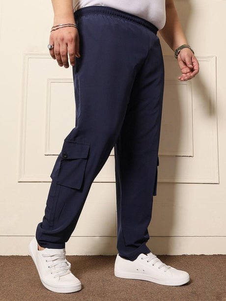 Men Plus Size Chicago Solid Trackpant - bigbanana