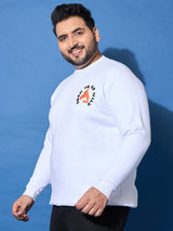Men Plus Size Chill Printed Sweatshirt