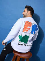 Men Plus Size Chill Printed Sweatshirt