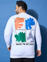 Men Plus Size Chill Printed Sweatshirt