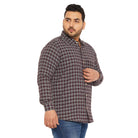 Men Plus Size Chip Check Shirt - bigbanana