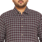 Men Plus Size Chip Check Shirt - bigbanana