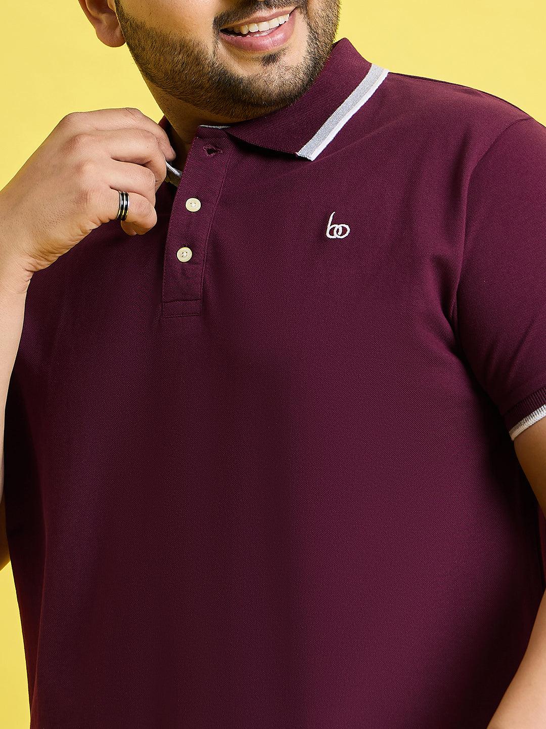 Men Plus Size Chromo Solid Polo Tshirt - bigbanana