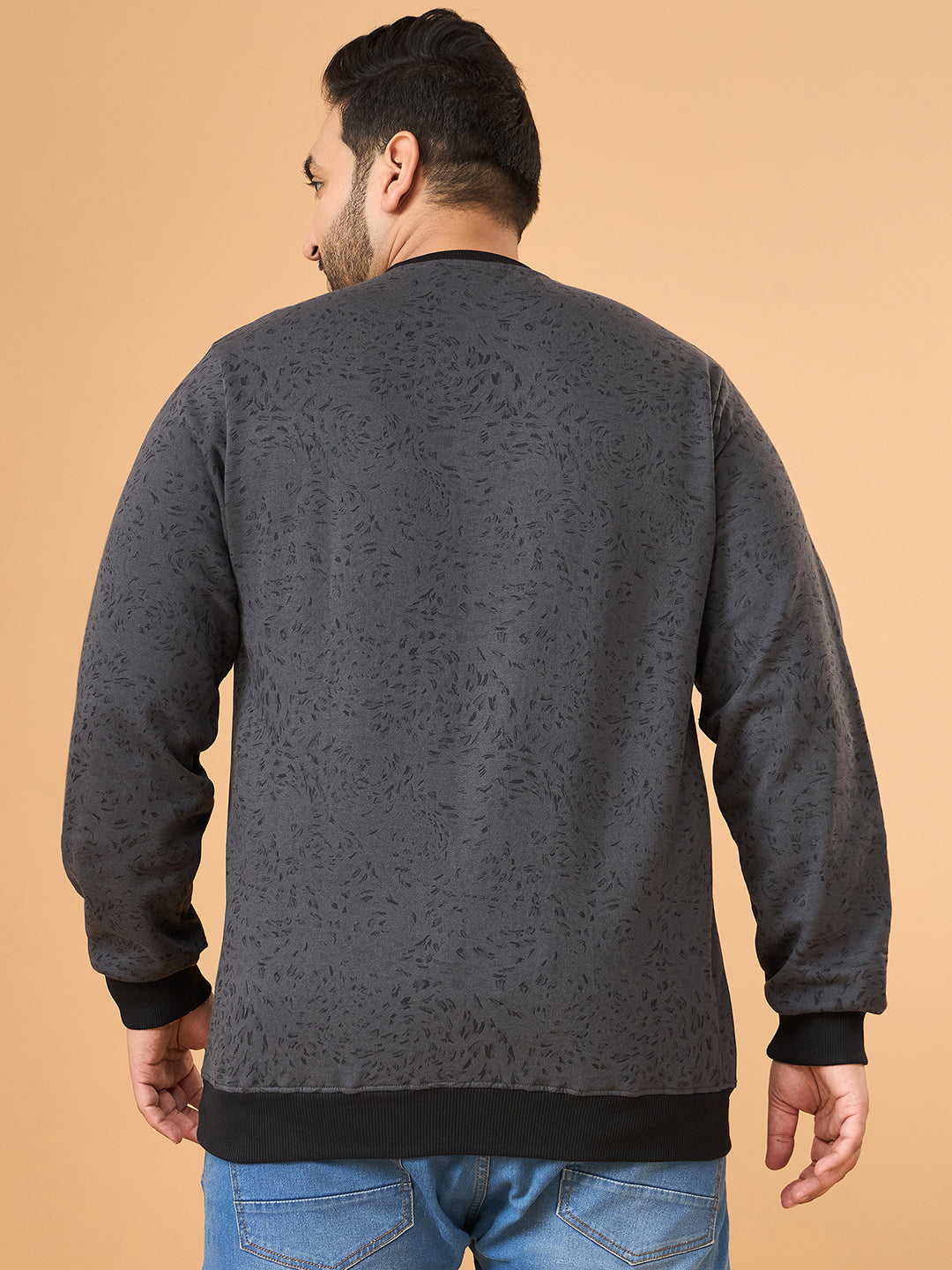 Men Plus Size Cinder Colorblock Sweatshirt