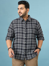 Men Plus Size Circuit Multicolor Checkered Casual Shirt