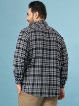 Men Plus Size Circuit Multicolor Checkered Casual Shirt