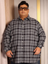 Men Plus Size Circuit Multicolor Checkered Casual Shirt