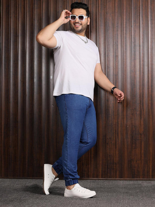 Men Plus Size Citrus-Light Blue
