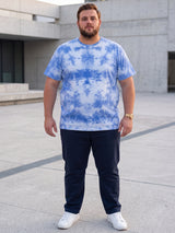 Men Plus Size Cloudye Printed Round Neck Tshirt