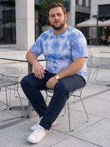 Men Plus Size Cloudye Printed Round Neck Tshirt