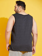 Men Plus Size Coca-10 Solid Vest - bigbanana