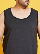 Men Plus Size Coca-10 Solid Vest - bigbanana