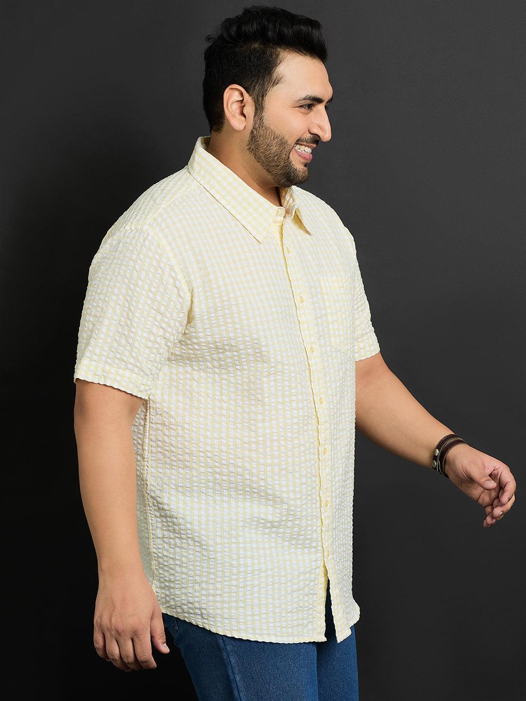 Men Plus Size Compton Check Shirt - bigbanana