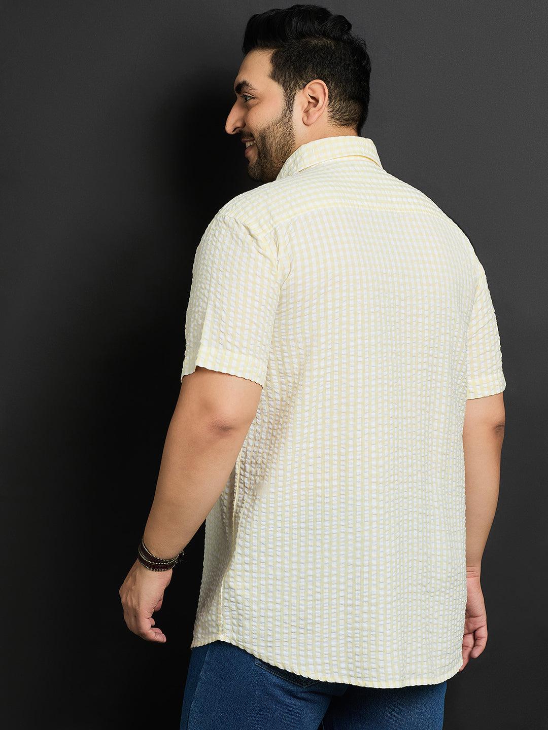 Men Plus Size Compton Check Shirt - bigbanana