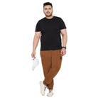 Men Plus Size Cone Solid Trackpant - bigbanana