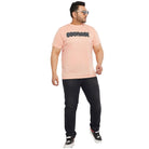 Men Plus Size Corid Printed Round Neck Tshirt - bigbanana