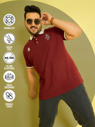 Men Plus Size Coroico Solid Polo Tshirt - bigbanana