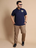 Men Plus Size Corps Printed Polo Tshirt - bigbanana