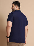 Men Plus Size Corps Printed Polo Tshirt - bigbanana