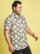 Men Plus Size Count Floral Printed Multi Color Shirt - bigbanana