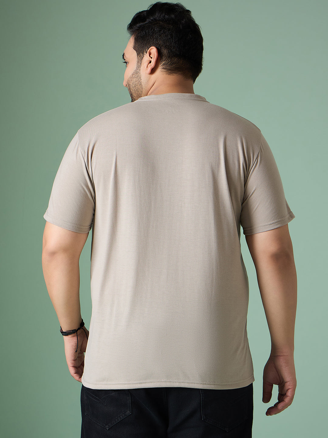Men Plus Size Cravyn Colorblock Round Neck Tshirt - bigbanana
