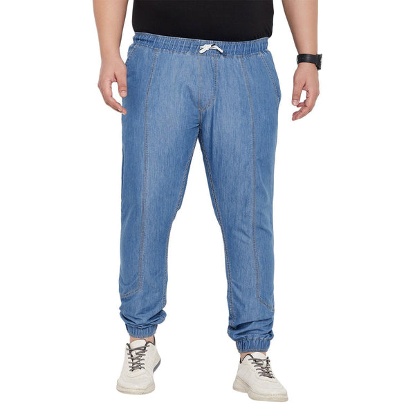 Men Plus Size Crimich Solid Trouser