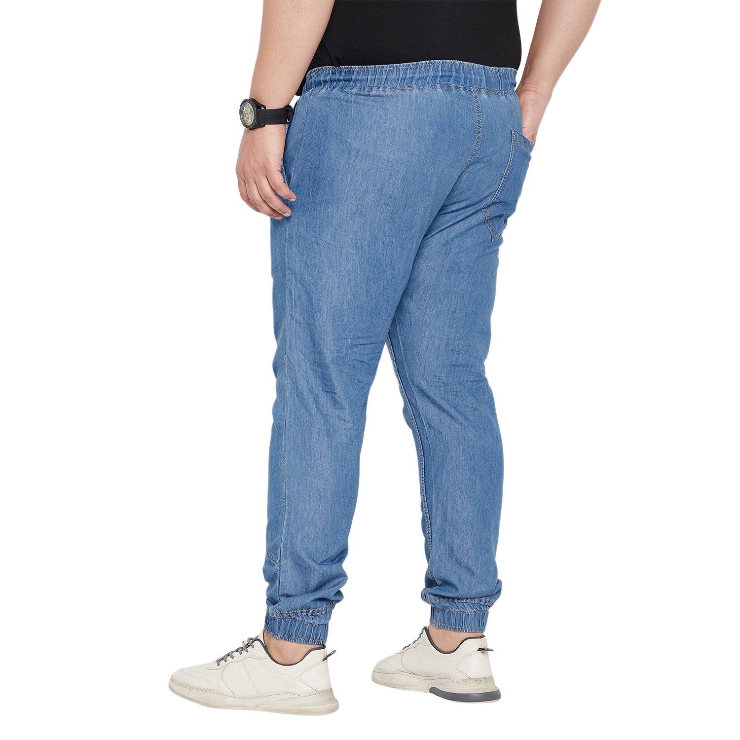 Men Plus Size Crimich Solid Trouser - bigbanana