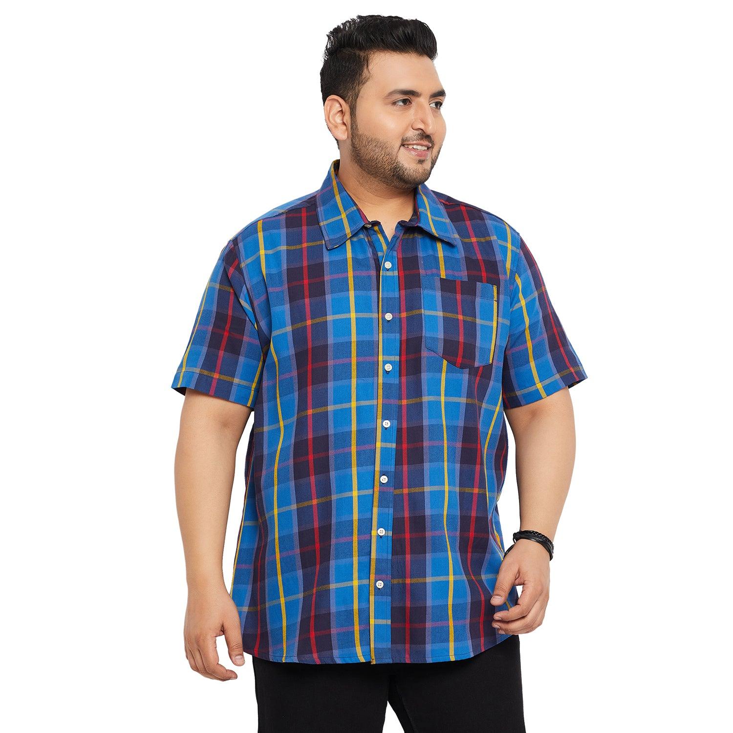 Men Plus Size Cult Check Shirt - bigbanana