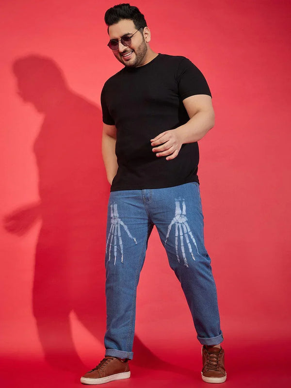 Men Plus Size Cyprus Washed Jeans